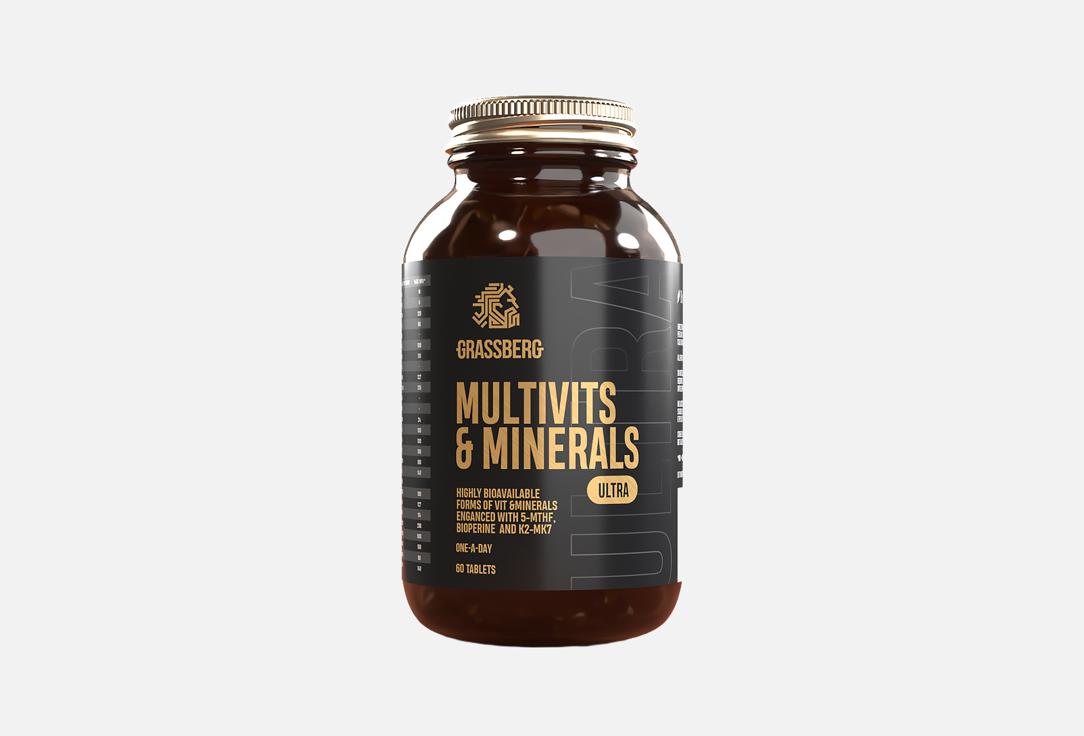 Изображение товара БАД для улучшения общего здоровья организма GRASSBERG Мультивитамины и минералы Ультра в таблетках