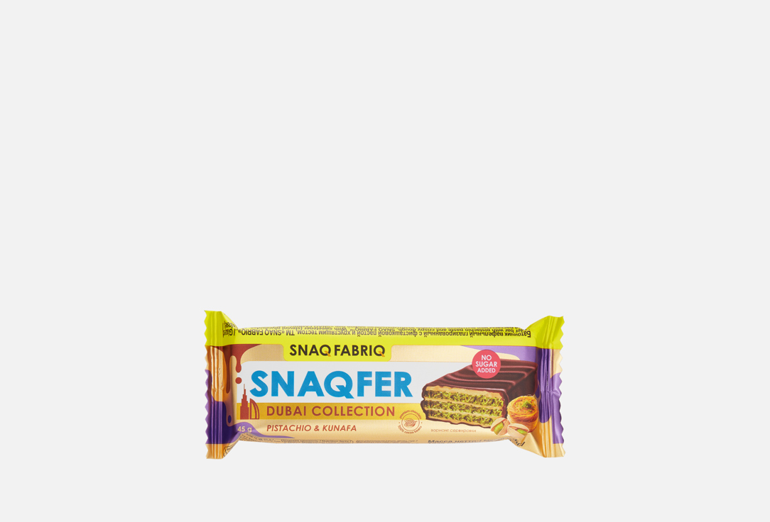 Изображение товара вафельный батончик SNAQ FABRIQ с фисташковой пастой и хрустящим тестом