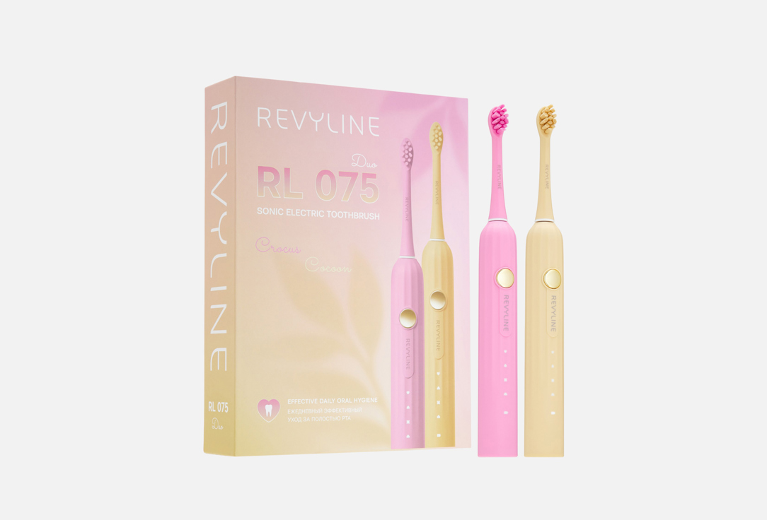 Изображение товара Набор электрических зубных щеток Revyline RL075DUO с таймером и long battery