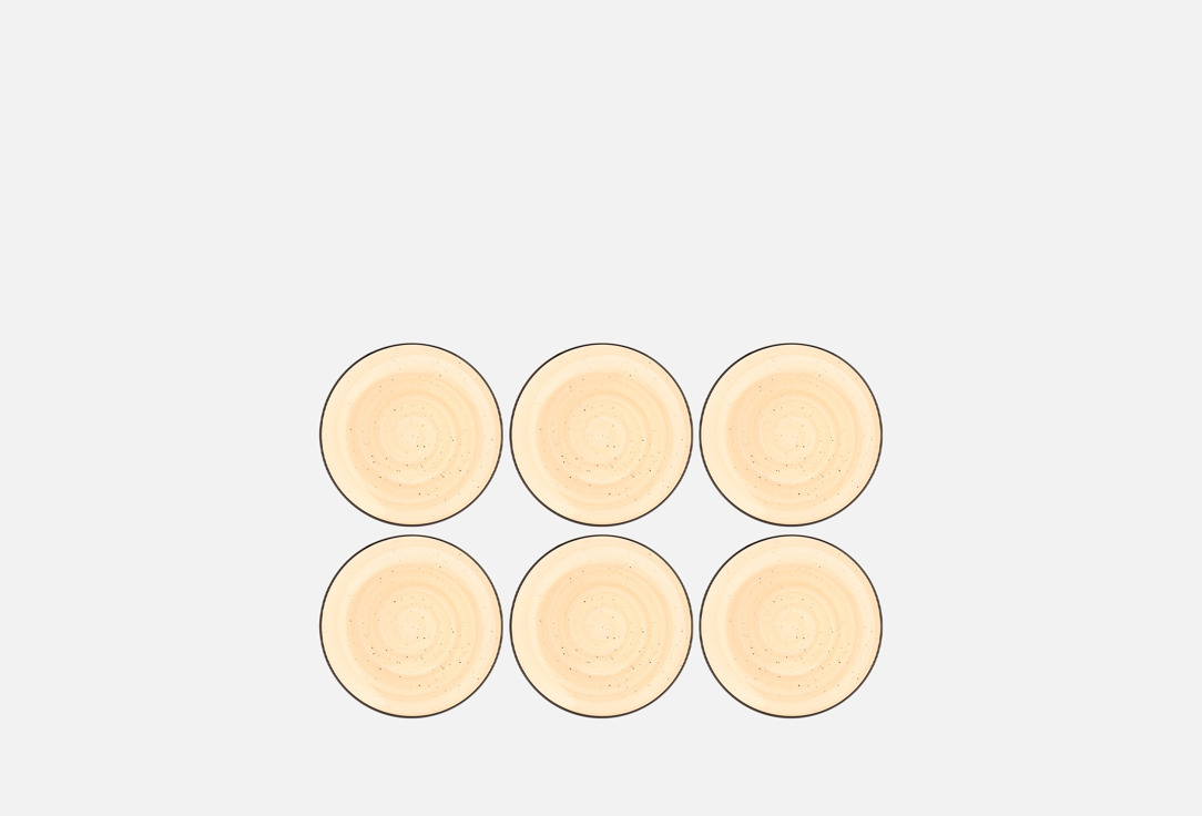 Изображение товара Набор мелких тарелок Кремовый бриз 6 шт 19 см керамика