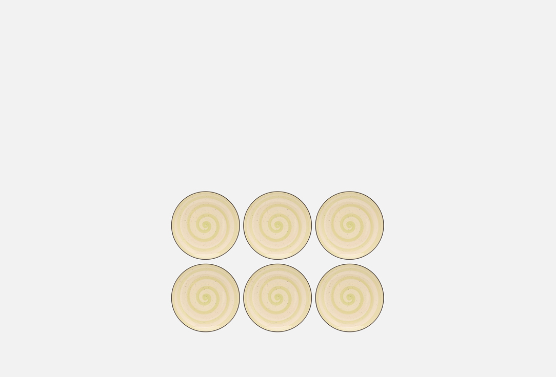 Изображение товара Набор мелких тарелок Elrington ФЬЮЖЕН АВОКАДО 27 см, 6 шт керамика