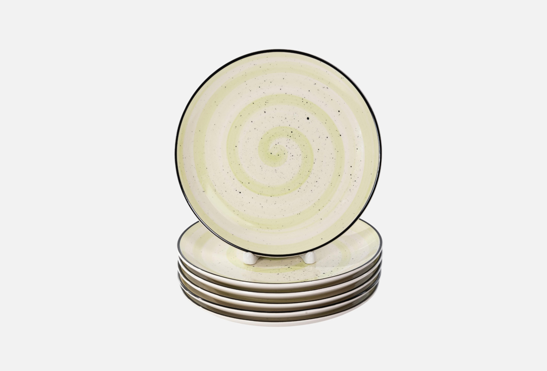 Изображение товара Набор мелких тарелок Elrington ФЬЮЖЕН АБОКАДО 19 см 6 штук керамика