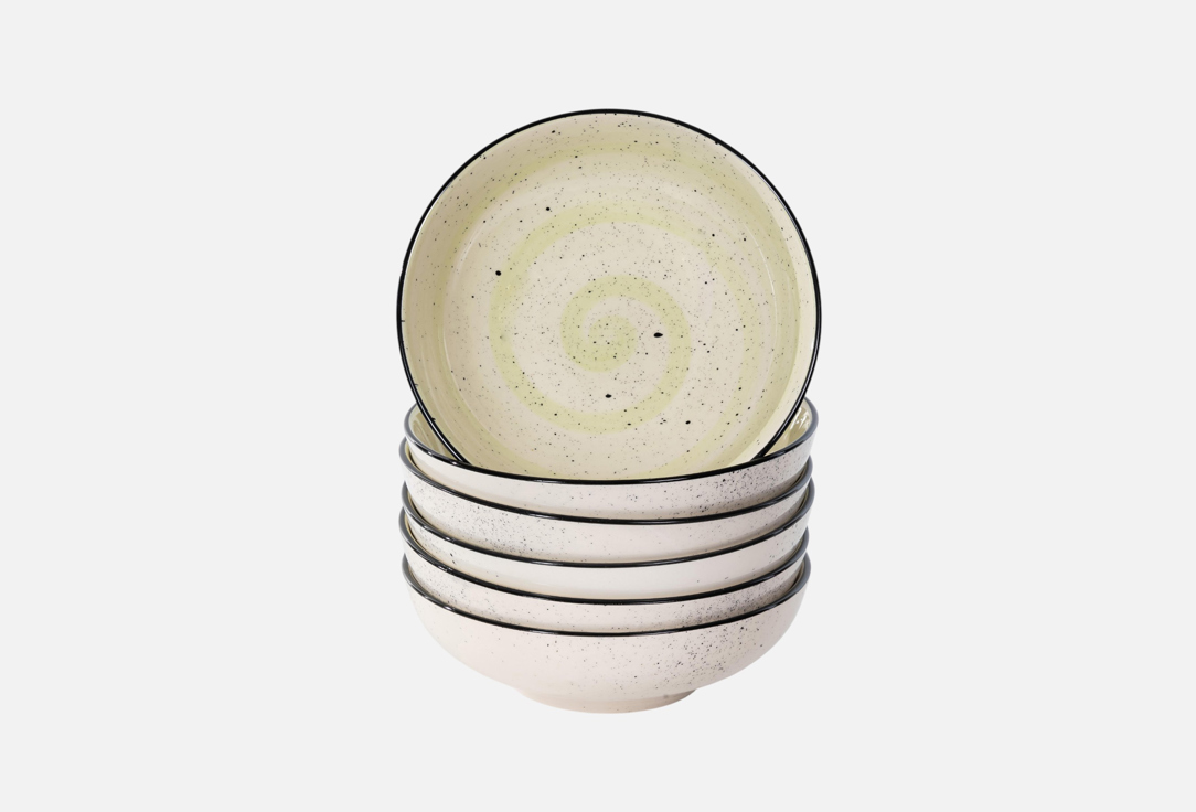 Изображение товара набор глубоких тарелок Elrington ФЬЮЖЕН АВОКАДО, 18 см