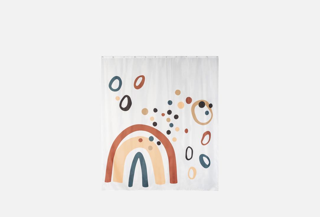 

Штора для ванной комнаты тканевая MOROSHKA, Белый, Reflection, 180х200 см, белый 1 шт