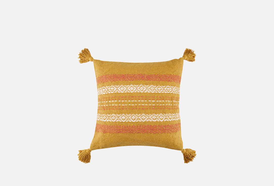 Изображение товара Наволочка декоративная Moroshka Desert, 40х40 см, на потайной молнии, желтый, белый