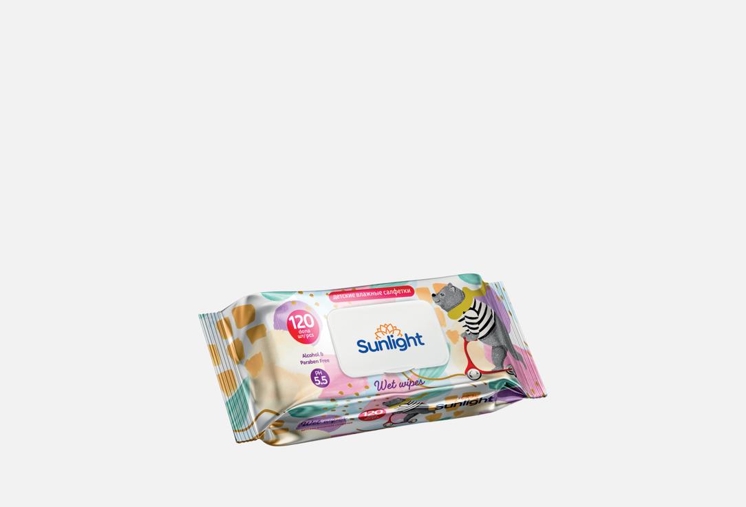 

Детские влажные салфетки SUNLIGHT, Teddy Bear 120 шт