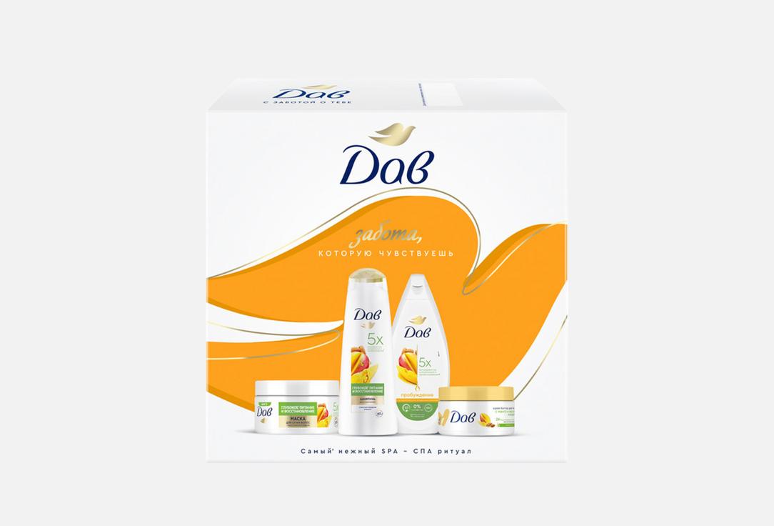 Изображение товара Подарочный набор для ухода за телом и волосами Дав Mango Spa 4 средства натуральные ингредиенты