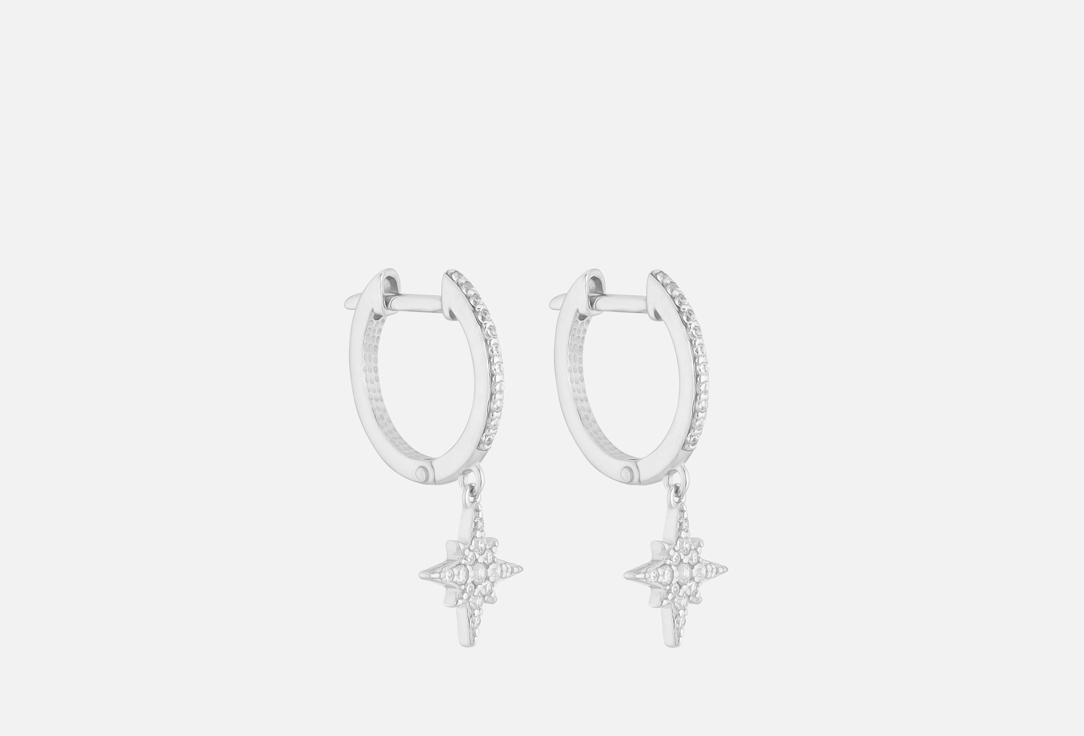 

Серьги серебряные BALTSILVER, С фианитами Star of life 2 шт