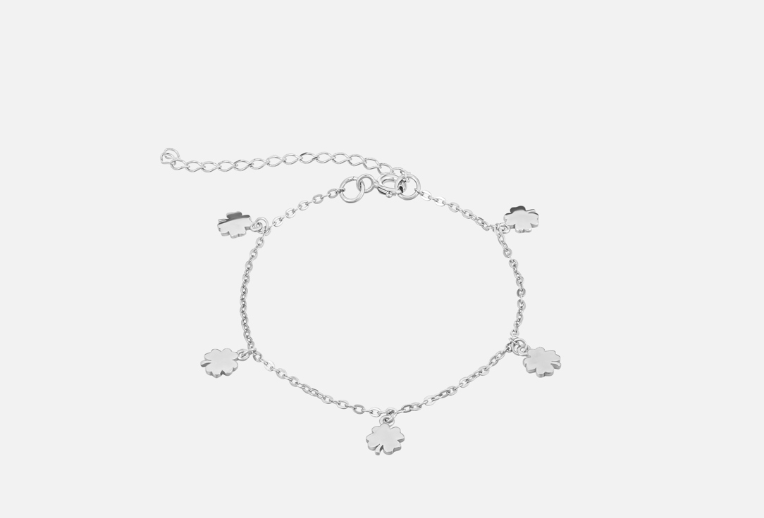

Браслет серебряный BALTSILVER, С подвесками клевер Drops 1 шт