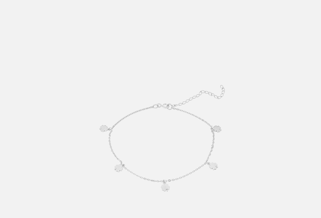 

Анклет Серебряный BALTSILVER, С подвесками клевер Drops 1 шт