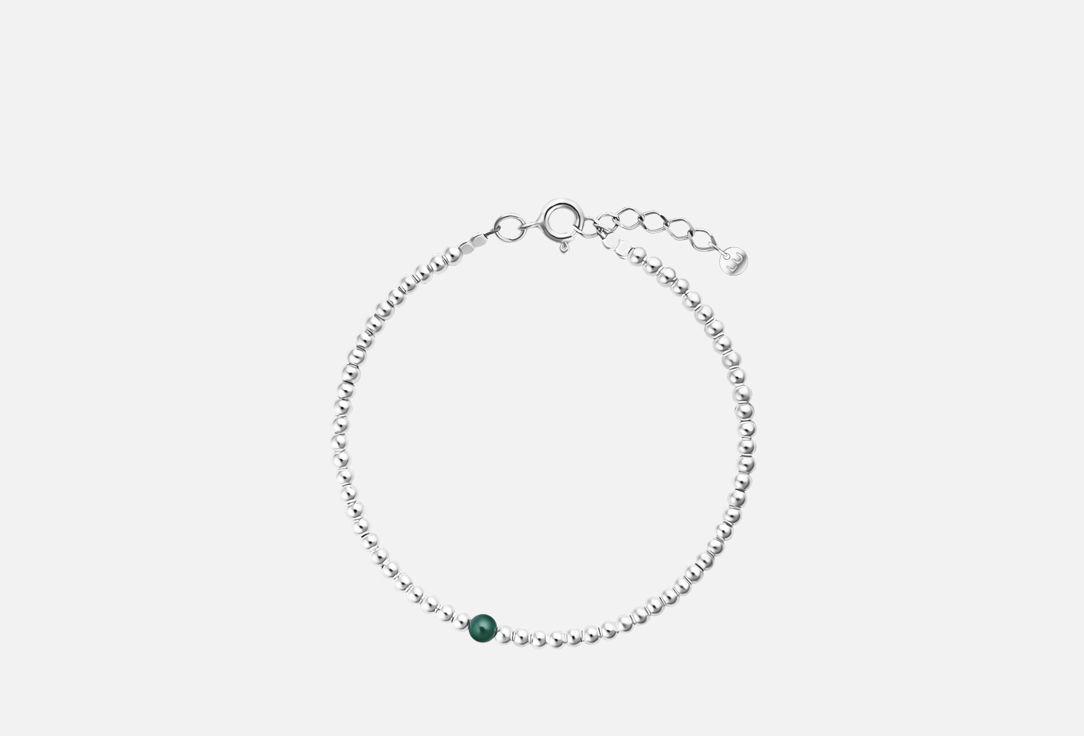 Изображение товара Серебряный браслет LU JEWEL Basic mini green из натурального малахита 925 пробы