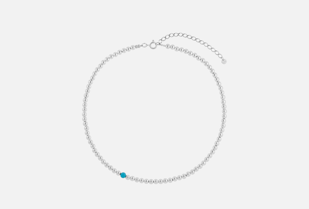 Изображение товара Серебряное колье LU JEWEL Basic blue с хаулитом 34-40 см