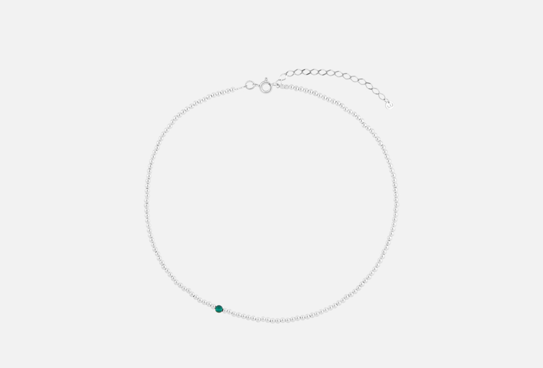 

Колье серебряное LU JEWEL, Basic mini green 1 шт