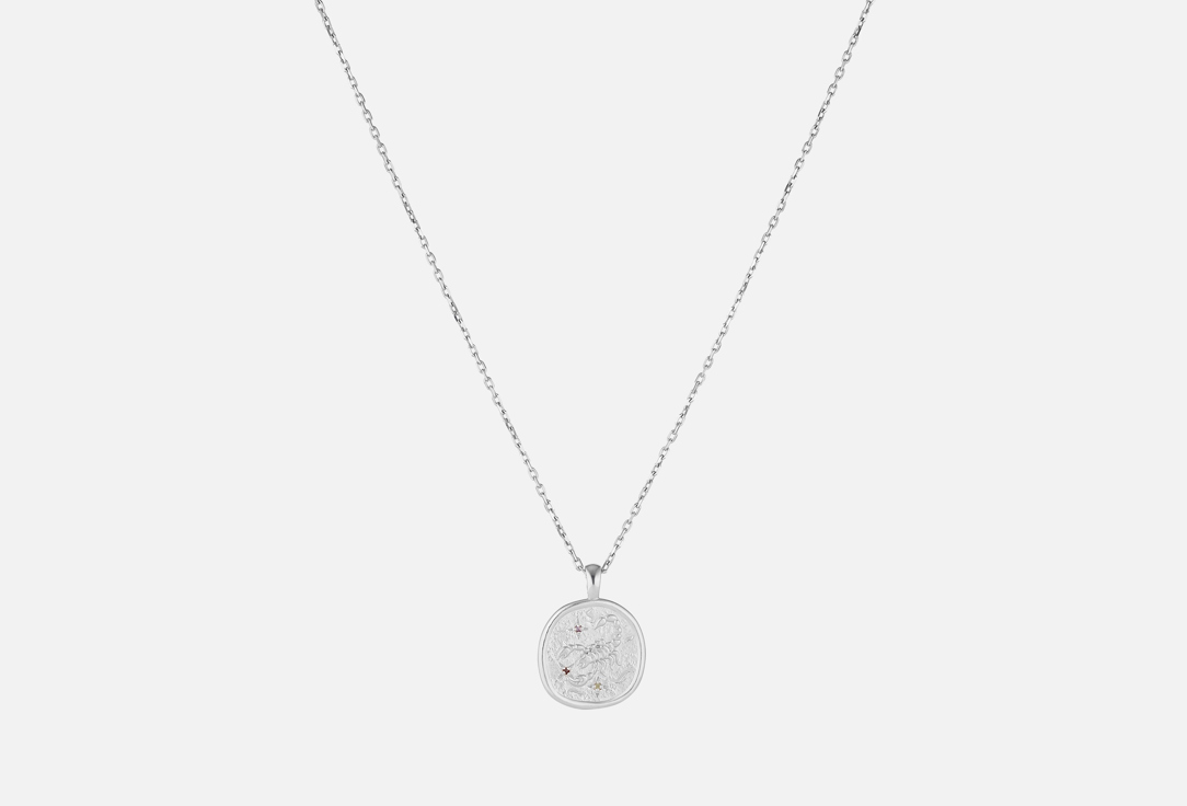 Изображение товара Серебряное колье LunaLu Скорпион с гранатом и аметистом 925 пробы