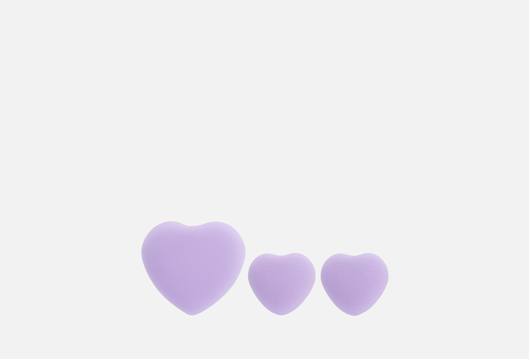 

Набор пуховок для макияжа FARRES, Heart powder puff set 3 шт
