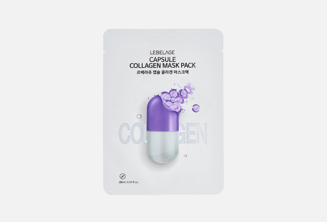 

Тканевая маска для лица LEBELAGE, Capsule Collagen 1 шт