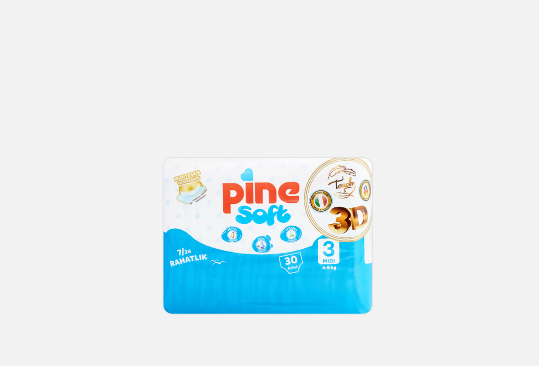 

детские подгузники PINE, Soft Midi 30 шт
