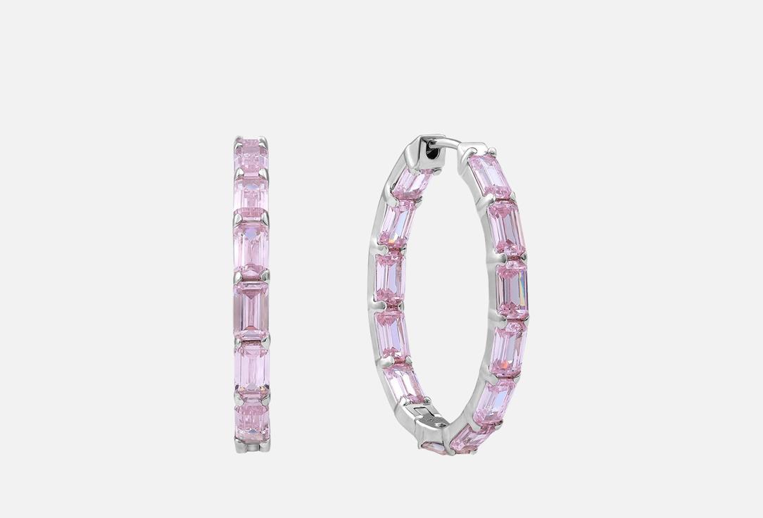 

Серьги серебряные SOLARE MONDO, Розовые 2 шт