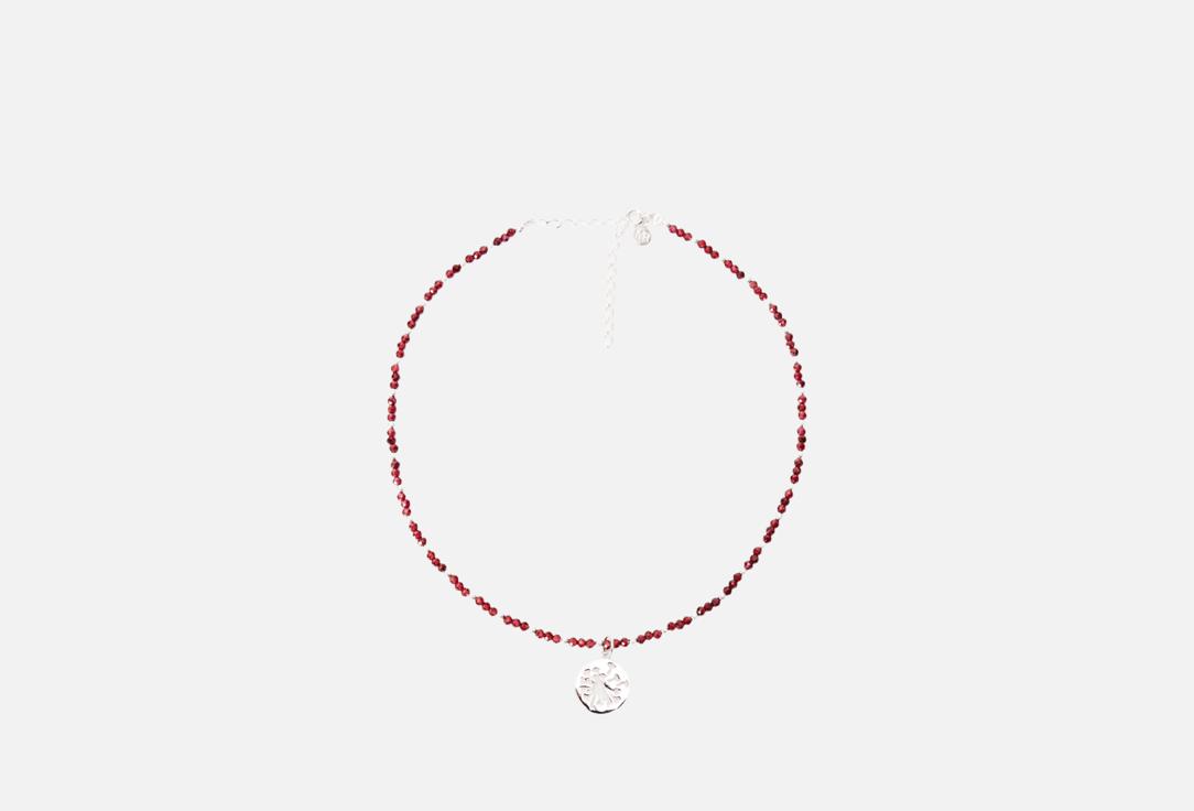 Изображение товара Колье серебряное LOVEMIRRO RHODOLITE для женщин натуральный родолит серебро 925