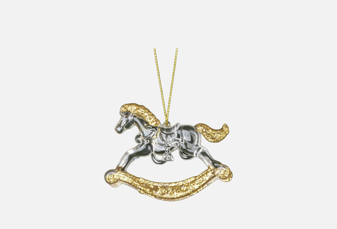 

Украшение новогоднее TOPGIFT, Мультиколор, Лошадка, 8х0,7х7 см 1 шт