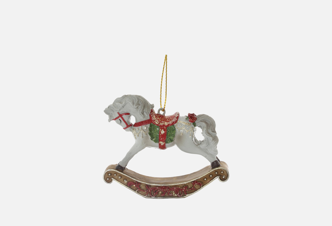 Изображение товара Украшение новогоднее topgift Лошадка-качалка, 7,5х2х6,5 см