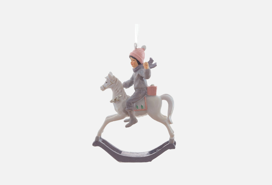 Изображение товара Украшение новогоднее topgift Лошадка-качалка, 8,5х3,5х12 см