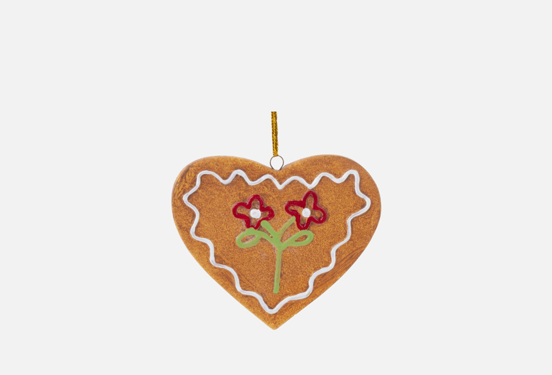 Изображение товара Украшение новогоднее topgift Сердце пряничное, 8х0,5х7 см