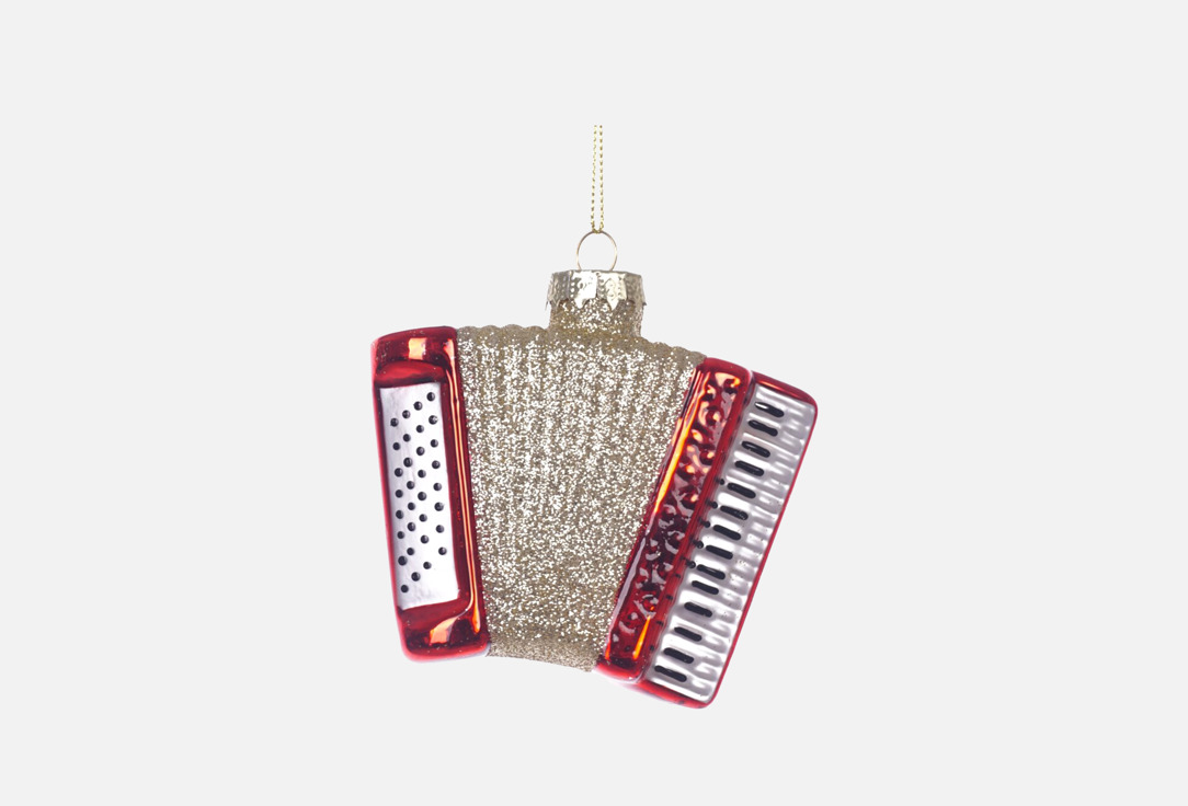 Изображение товара Новогоднее украшение в виде аккордеона из стекла 9,5х3,5х9,5 см бренд topgift