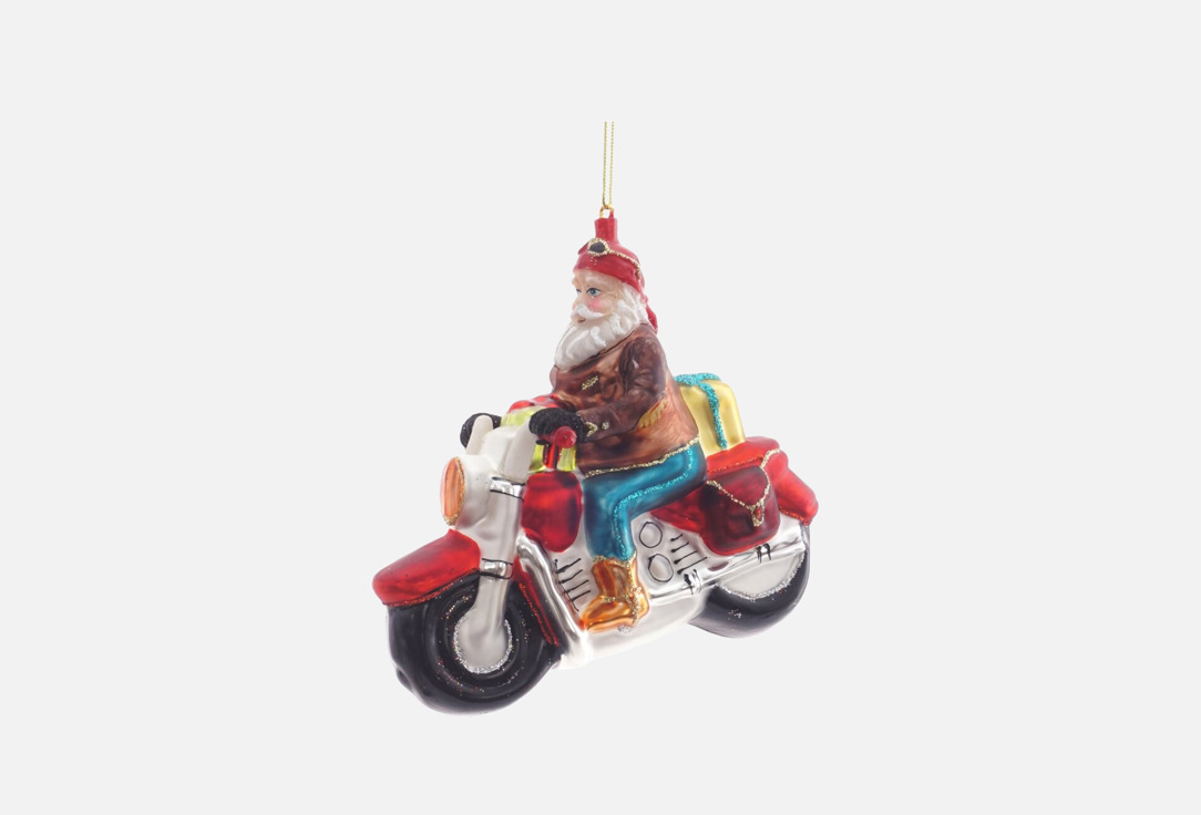 Изображение товара Украшение новогоднее topgift Дед Мороз на байке, 12,5х5х11,5 см