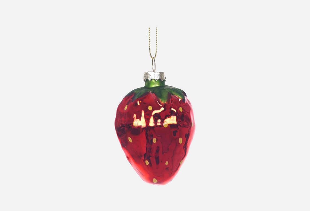 Изображение товара Украшение новогоднее topgift Клубника, 5,5х5х8,5 см