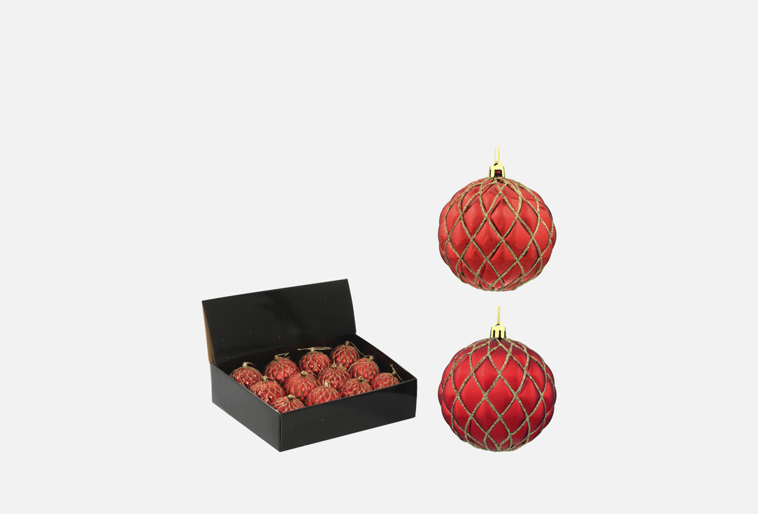 Изображение товара Набор новогодних украшений topgift Золотая сетка, D10 см, 43х33х10 см