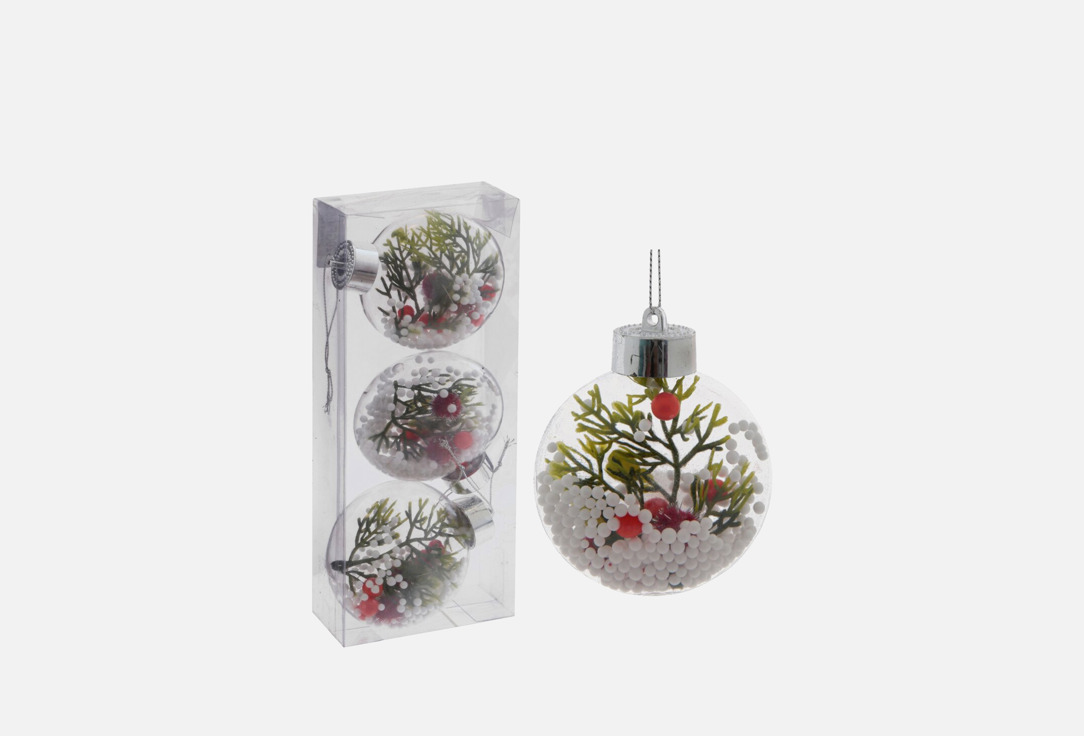 Изображение товара Набор новогодних украшений topgift Шар, 23,5х4х9,5 см