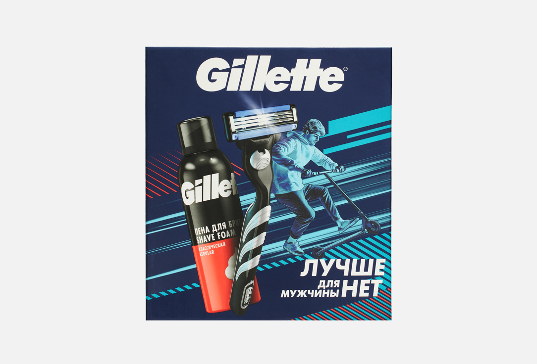 

мужской подарочный набор по уходу за бородой GILLETTE, Mach 3 2 шт