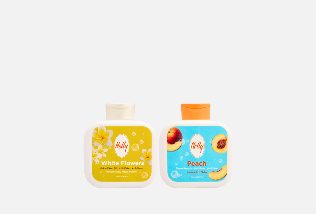 

Набор гелей для душа NELLY, Peach and White Flowers 2 шт