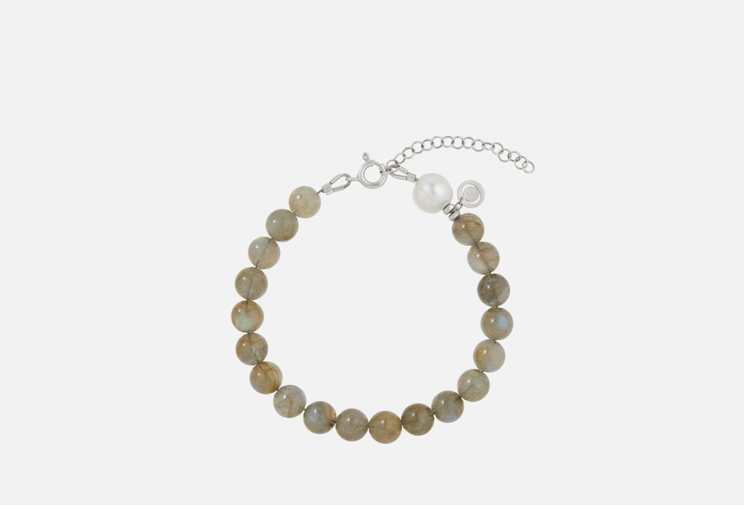 Изображение товара Женский браслет из лабрадора и жемчуга IN MY DARKNESS THERE IS A LIGHT