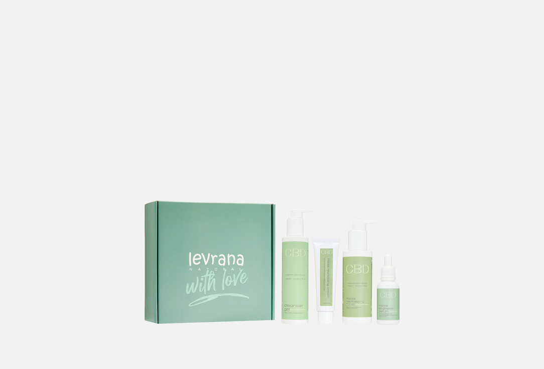 

Набор для ухода за кожей лица LEVRANA, CBD Sensitive Skin 4 шт