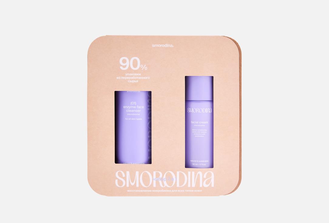 

Набор для ухода за кожей лица SMORODINA, Microbiome Restoration 2 шт