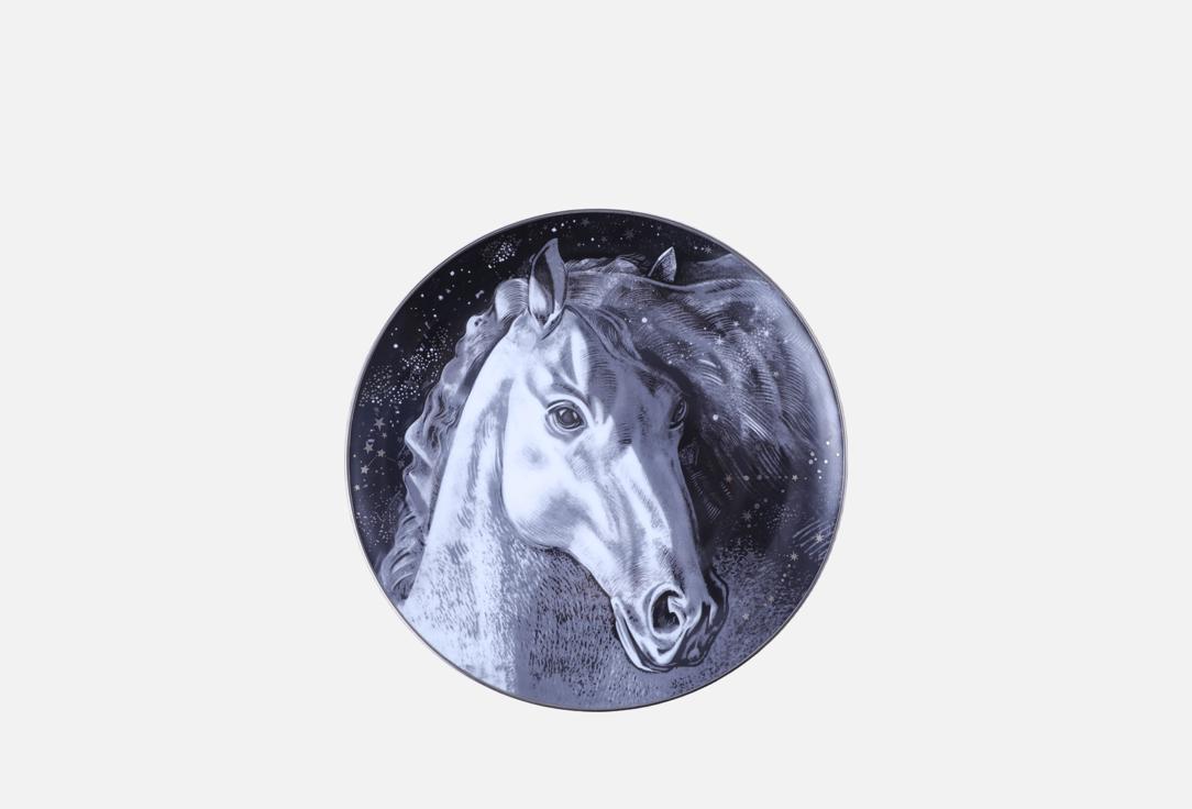 

ТАРЕЛКА декоративная ИМПЕРАТОРСКИЙ ФАРФОРОВЫЙ ЗАВОД, Принт, Восточная, Черный мустанг, 30 см 1 шт