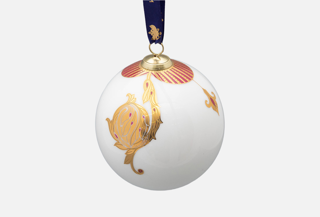 Изображение товара Новогодний шар Императорский фарфоровый завод Рождественские узоры 8 см