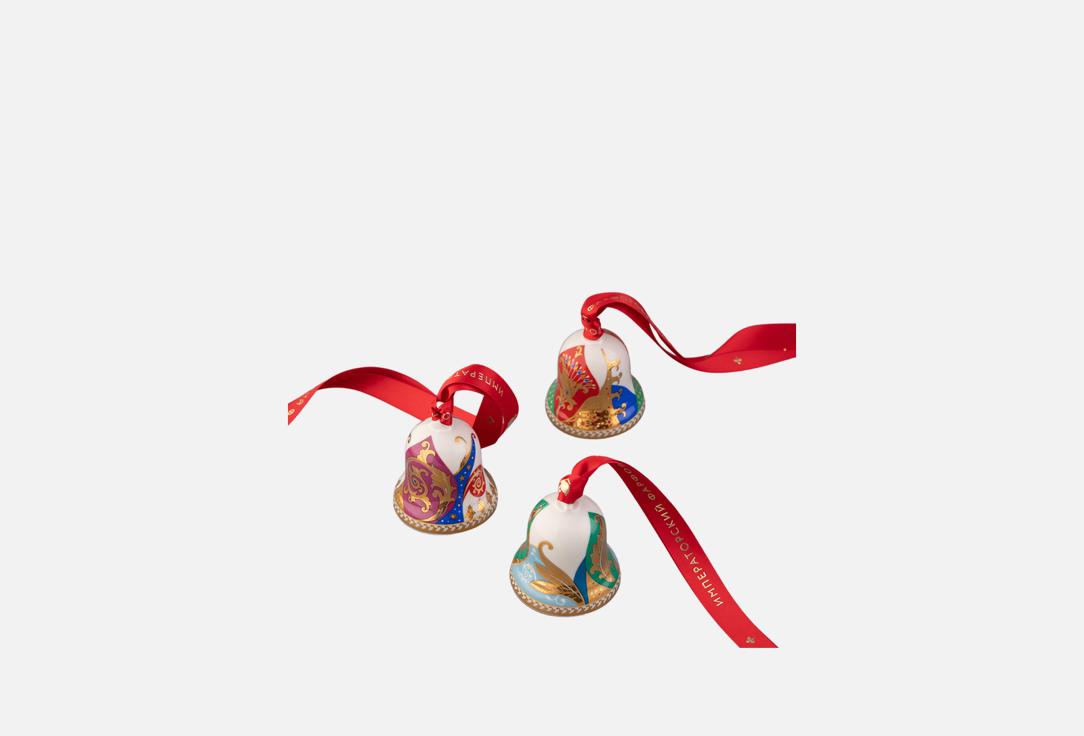 

Колокольчик ИМПЕРАТОРСКИЙ ФАРФОРОВЫЙ ЗАВОД, Принт, Петелька, Рождественские узоры 1 шт