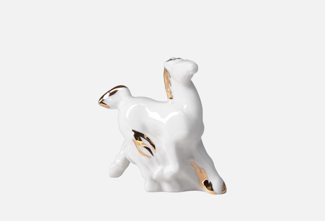 Изображение товара СКУЛЬПТУРА Императорский фарфоровый завод Лошадь, Золотой высота, 7,2 см