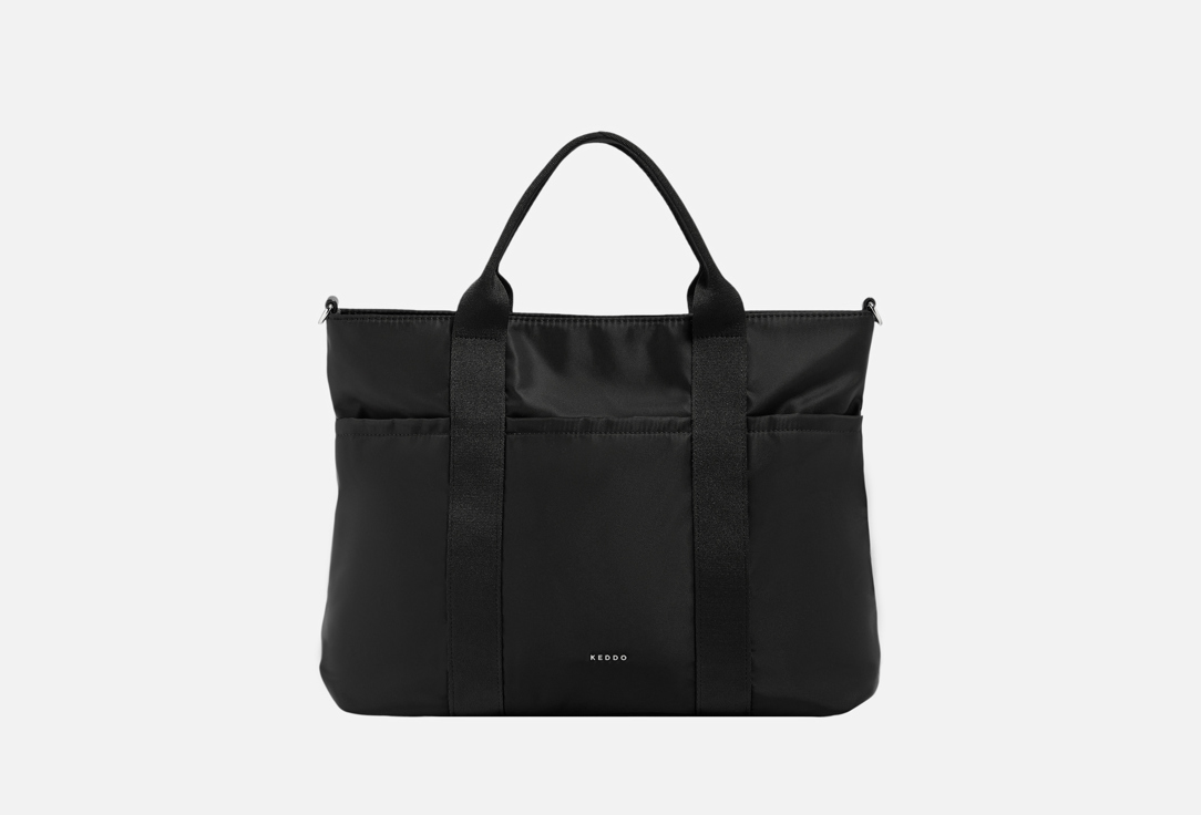 Изображение товара Женская сумка-тоут из нейлона с отстегивающимся ремнем Black KEDDO