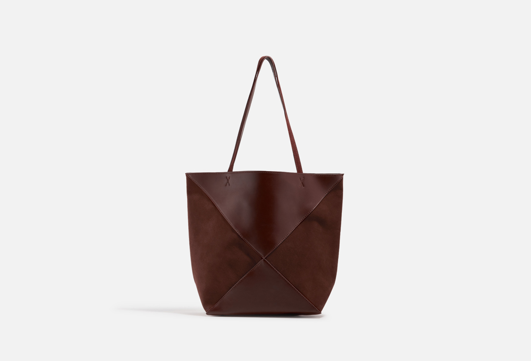 Изображение товара Женская сумка на плечо NEOMOOD из искусственной замши коричневая стильная практичная