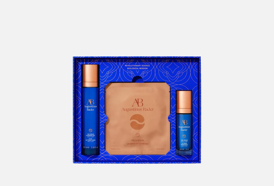 

Подарочный набор: патчи для глаз, крем для лица, очищающий гель для лица AUGUSTINUS BADER, The Illuminating Collection 3 шт