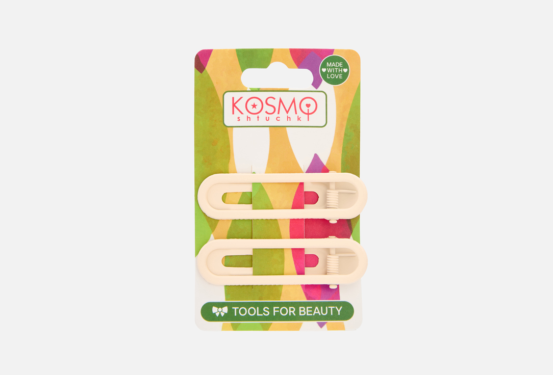 Изображение товара Заколки-зажимы для волос KosmoShtuchki Tropical Breeze бежевые стильные