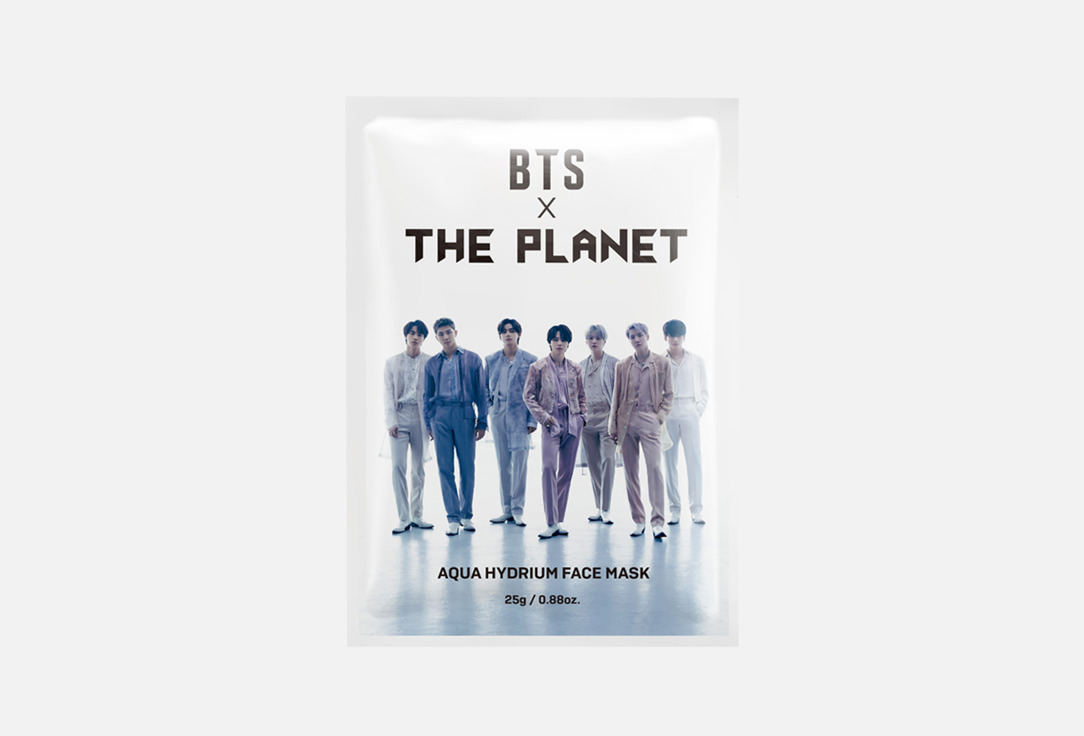 

Увлажняющая тканевая маска для лица BTS X THE PLANET, AQUA HYDRIUM 25 г