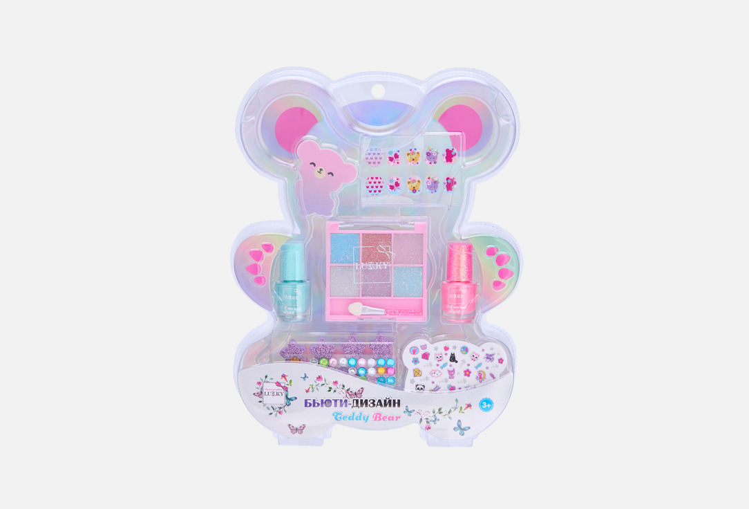 Изображение товара Детский подарочный набор для макияжа лица Lukky Teddy Bear безопасная косметика для детей