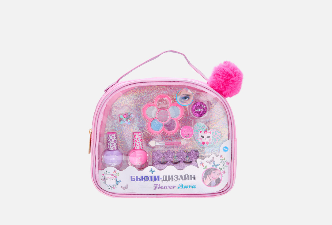 Изображение товара Детский подарочный набор для макияжа Lukky Flower Aura безопасная косметика творчество