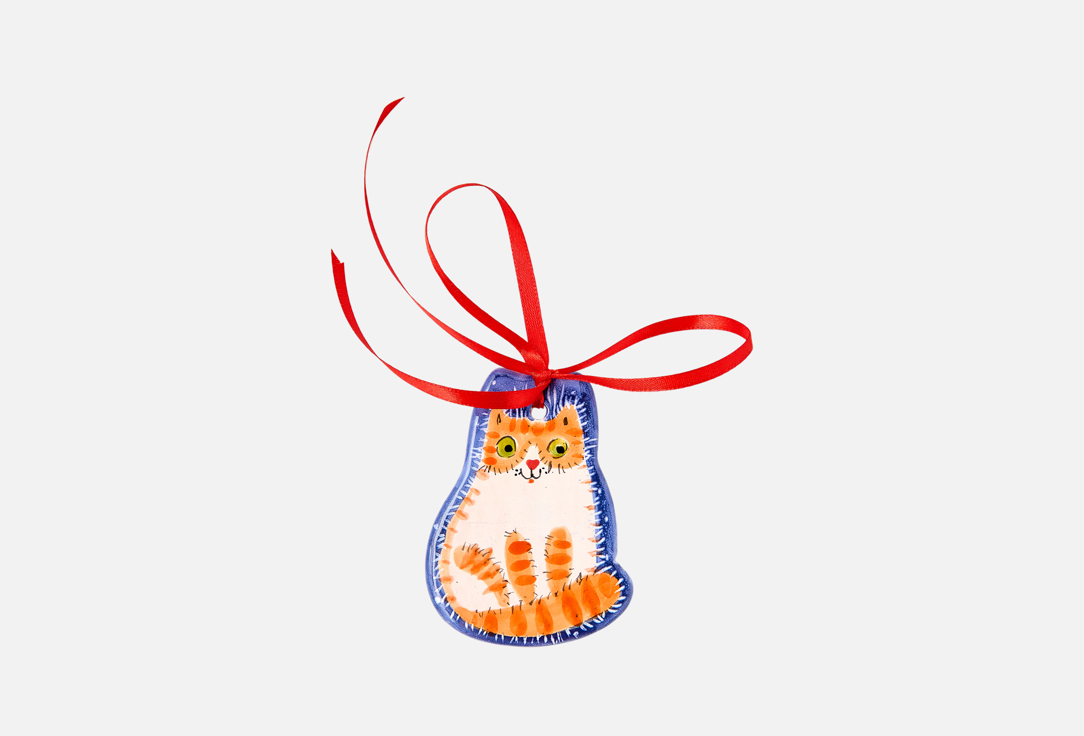 Изображение товара Декор для дома Odaryadarya Котик рыжий керамическая игрушка украшение