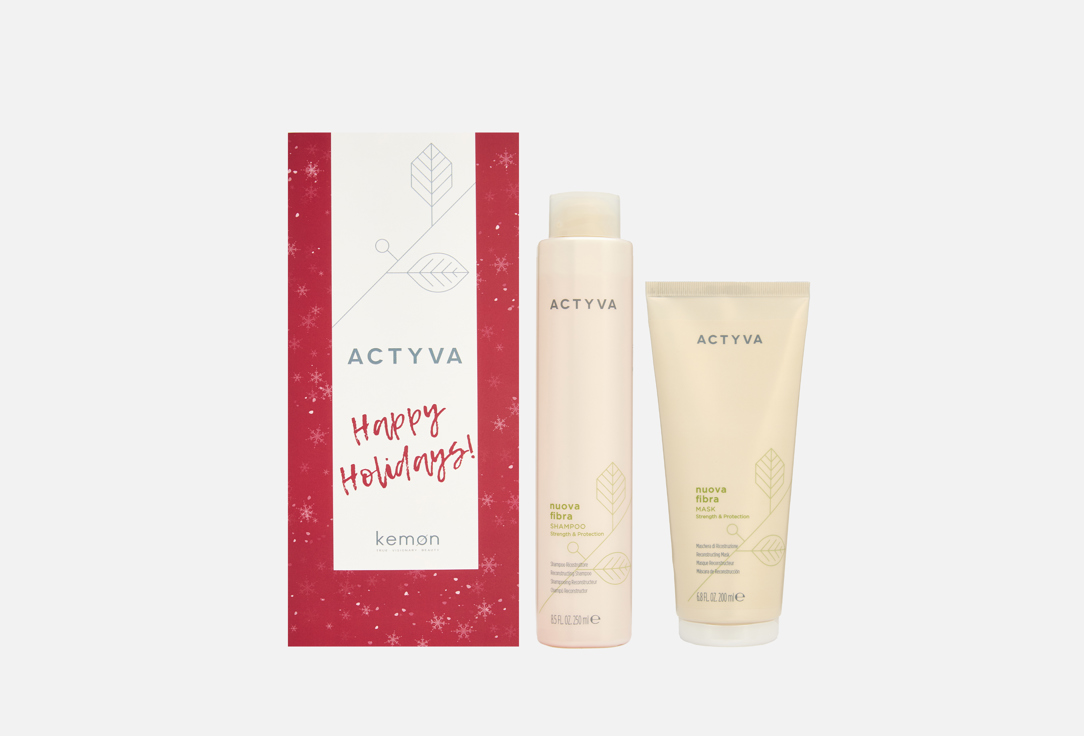 Изображение товара Подарочный набор для поврежденных волос Kemon Nuova Fibra шампунь и маска